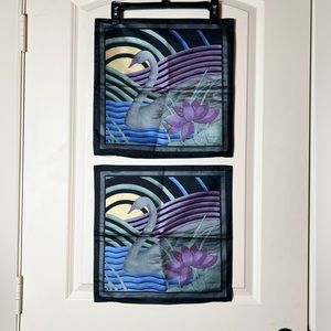 Jim Thompson 100% Thai Silk Swan Pillow Sham 15” x 15” set of two